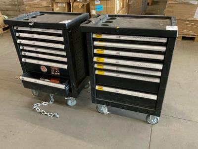 Übersichtsbild von HBM Werkzeugwagen mit Inhalt (2x)